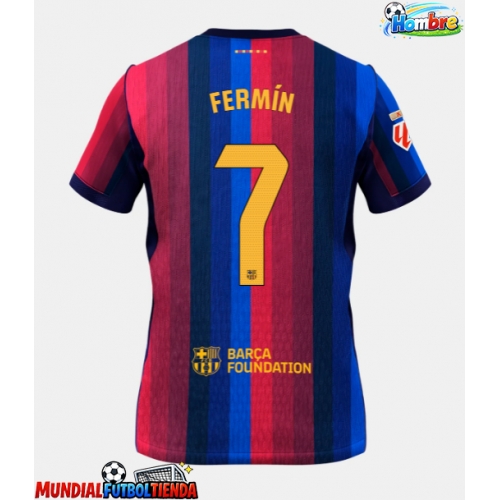 Camiseta Barcelona Fermin Lopez #7 Primera Equipación Replica 2026-27 mangas cortas